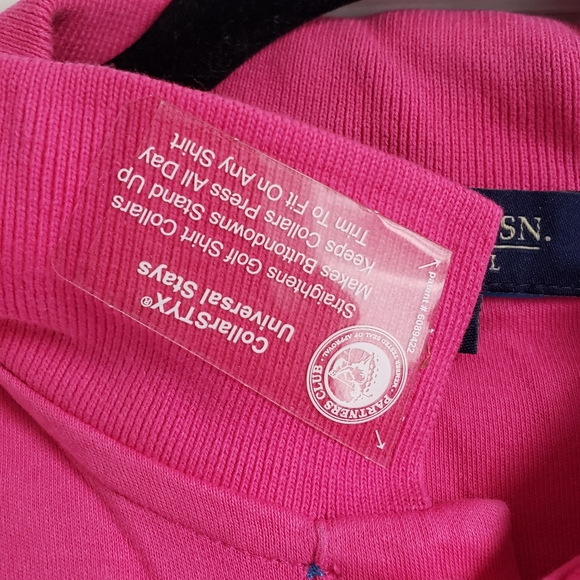 Pink Polo Shirt, Men's U.S. Polo Assn. T-shirt in Fucsia Color, Size S - Picture 7 of 8